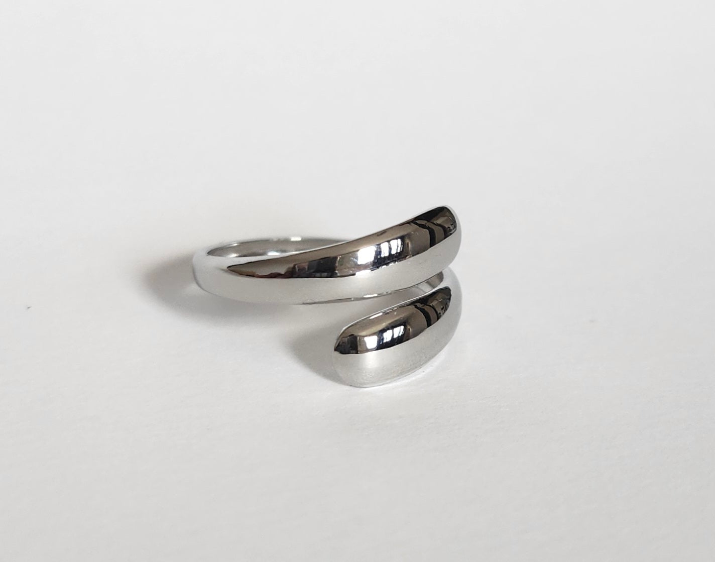 Bague goutte argenté