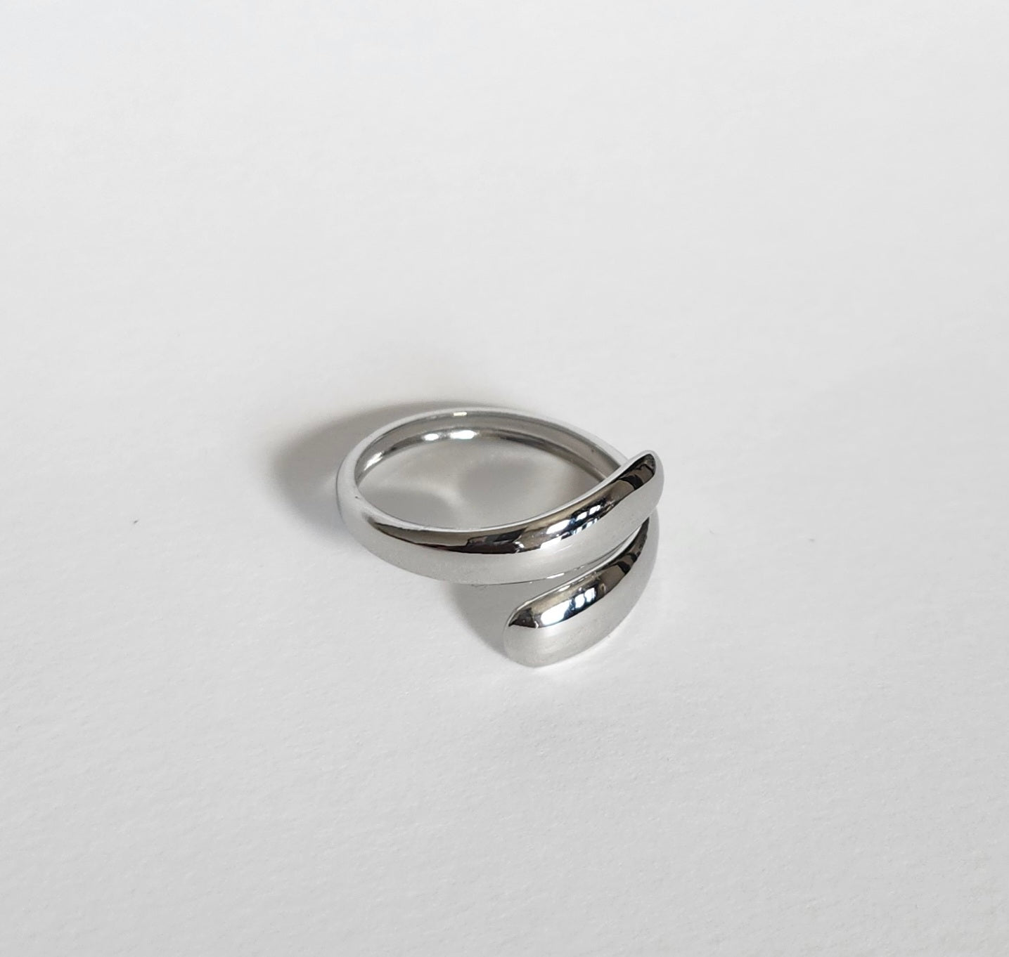 Bague goutte argenté