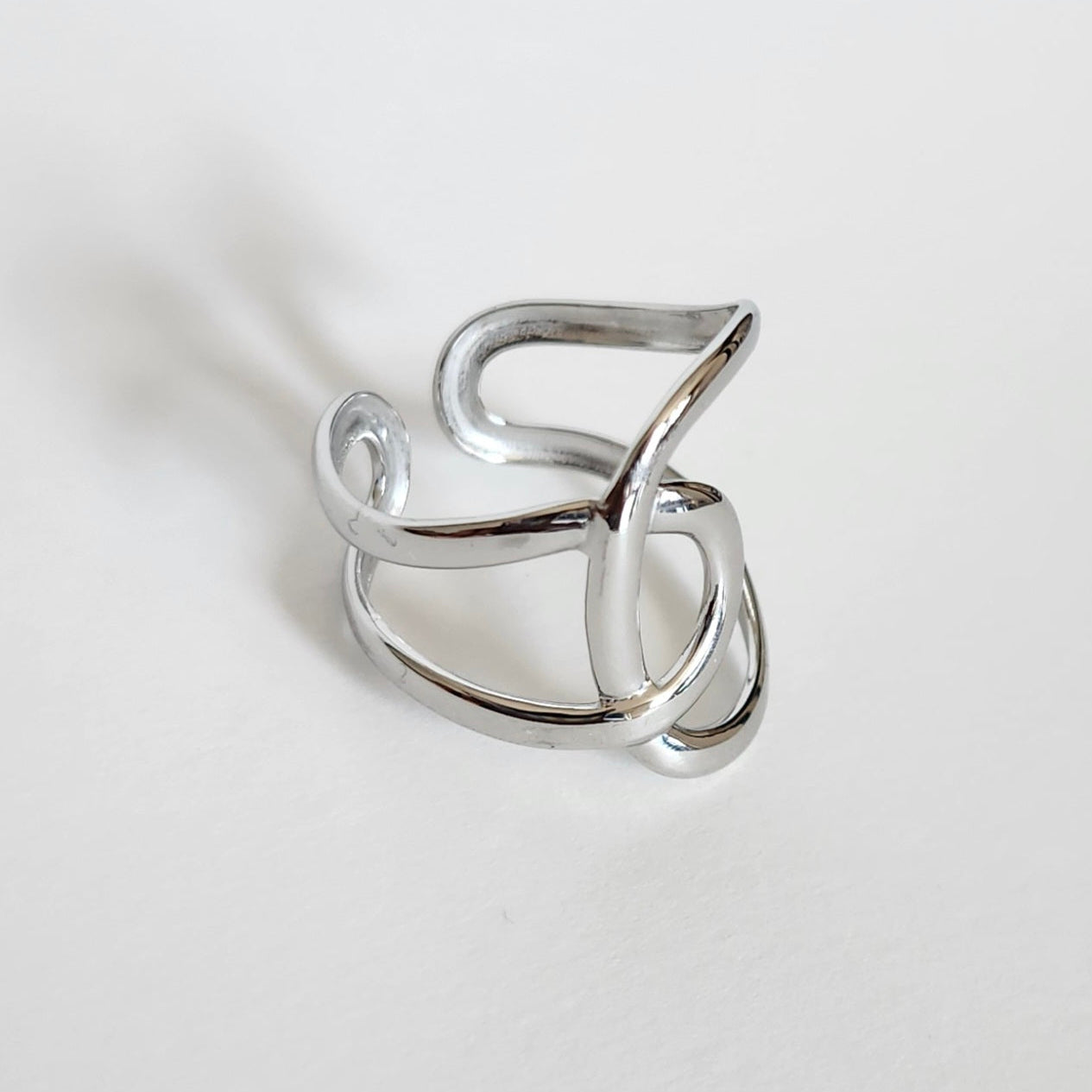 Bague emmélé argenté