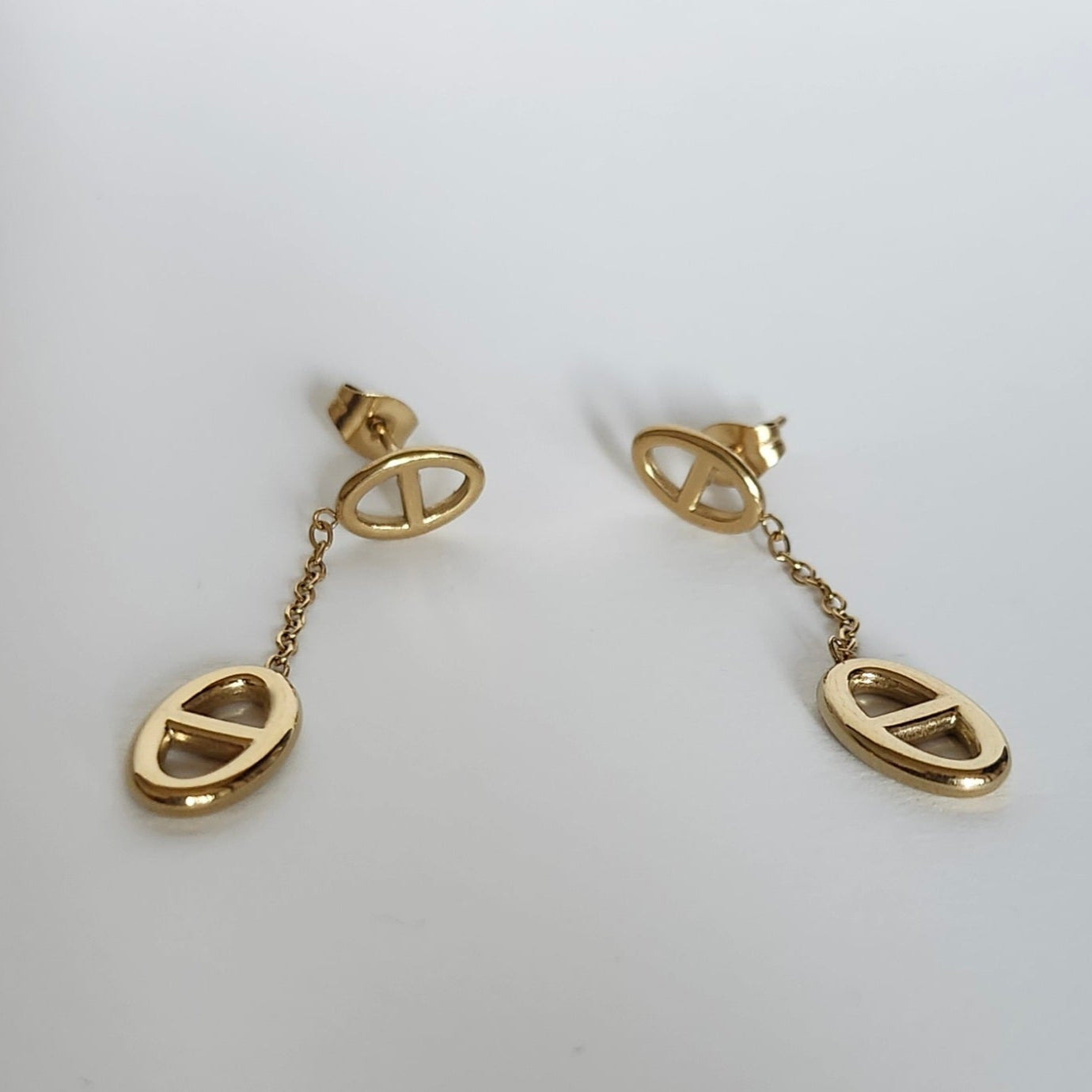 Boucle d'oreille Orbe à chaîne