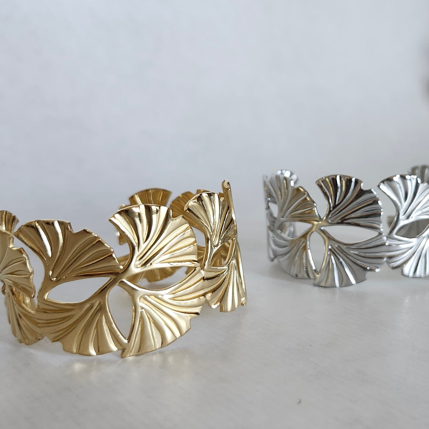 Bracelet jonc gingko