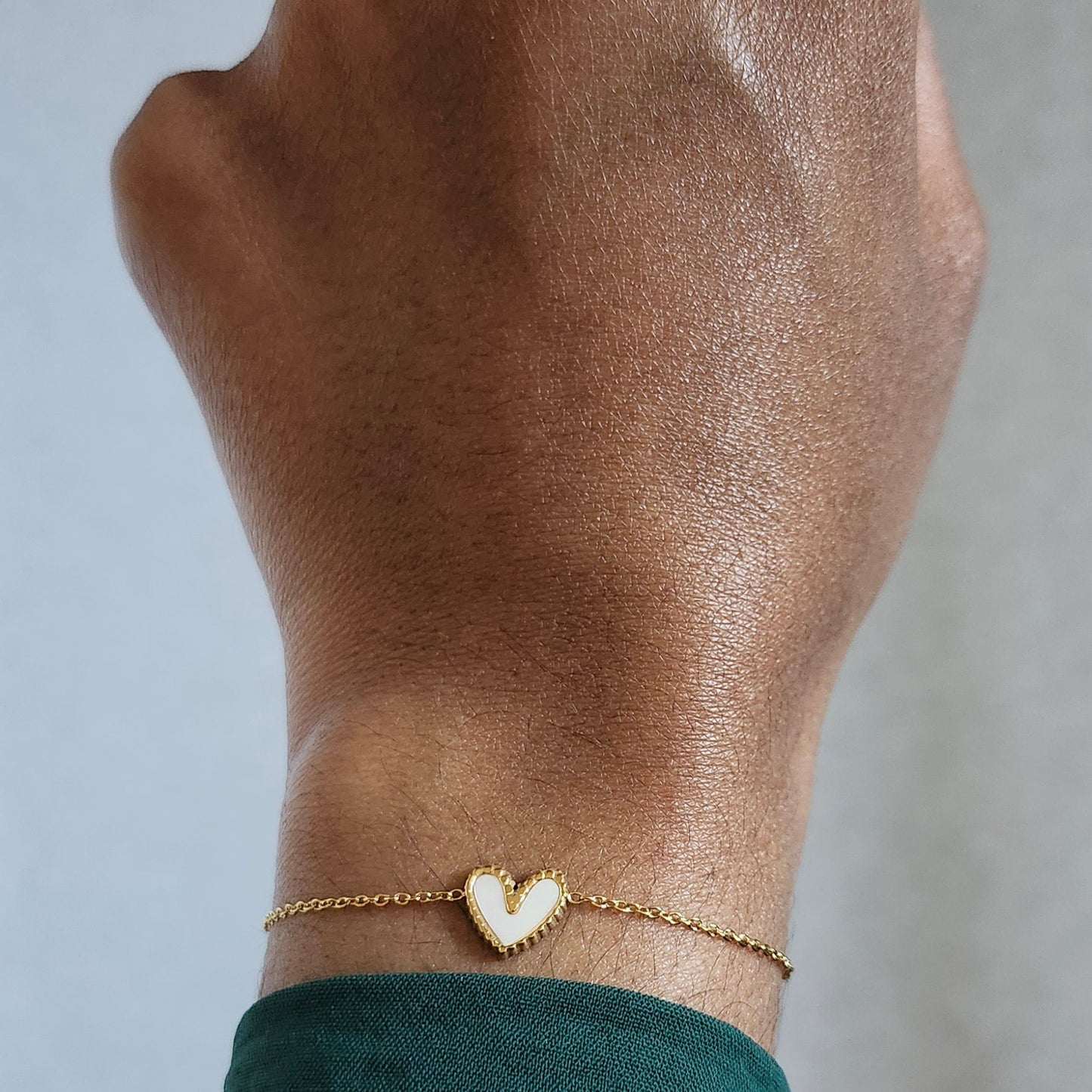 Bracelet Coeur blanc