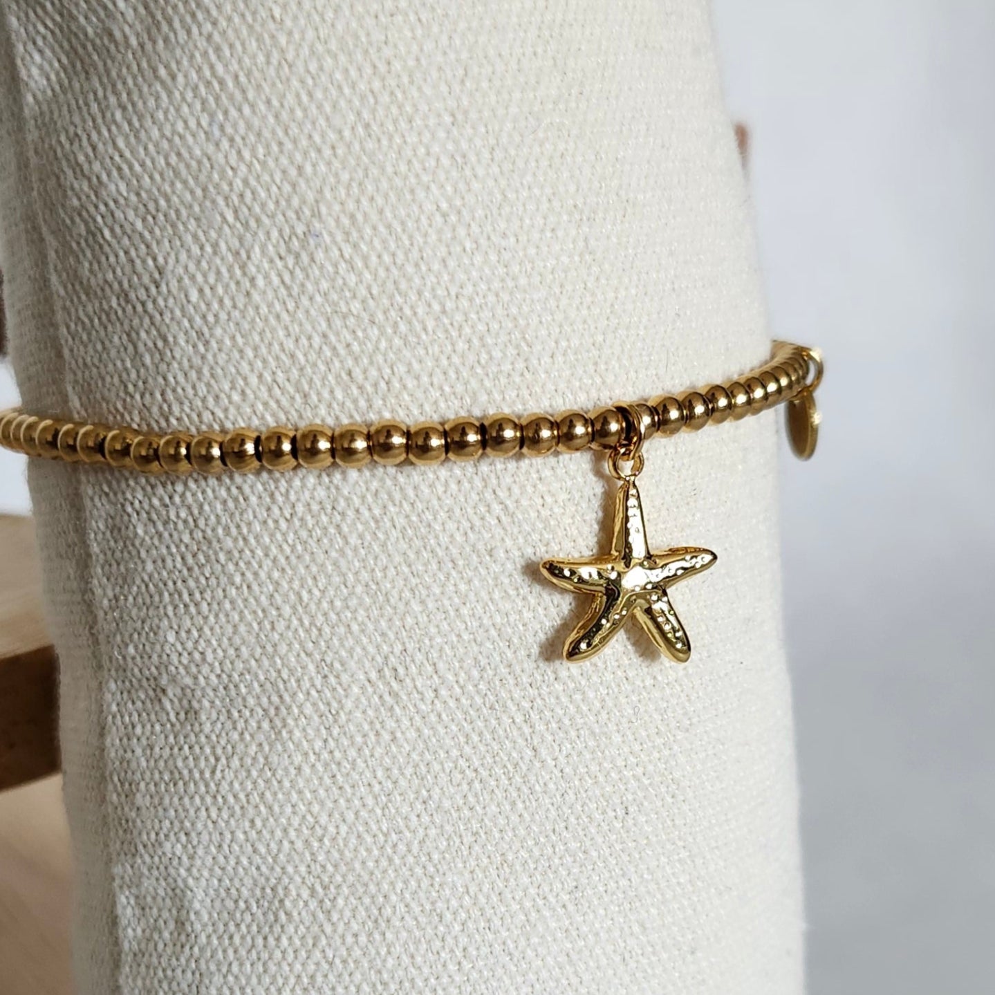 Bracelet étoile de mer perlé