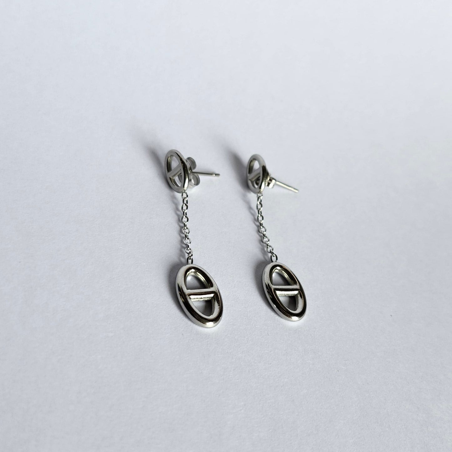 Boucle d'oreille Orbe à chaîne