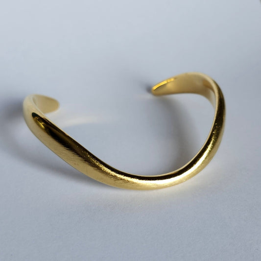 Bracelet jonc Courbé finition brossée