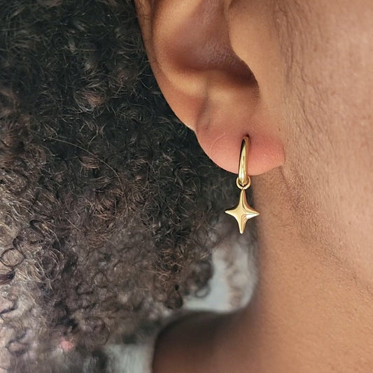 Boucles d'oreilles étoile pendante