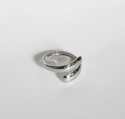 Bague goutte argenté