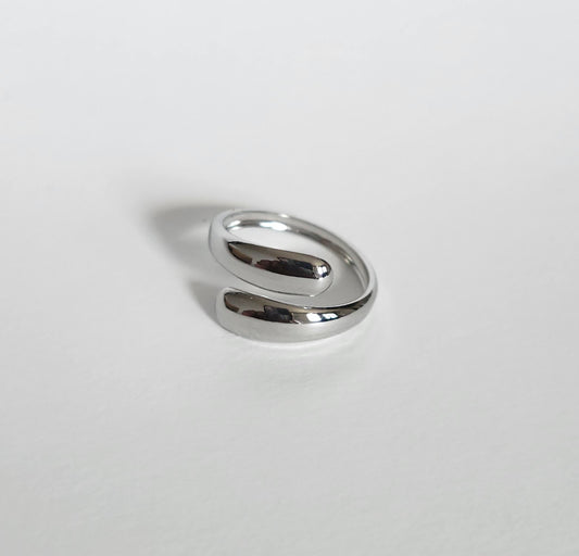 Bague goutte argenté