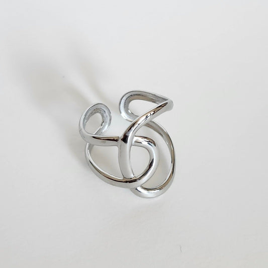 Bague emmélé argenté