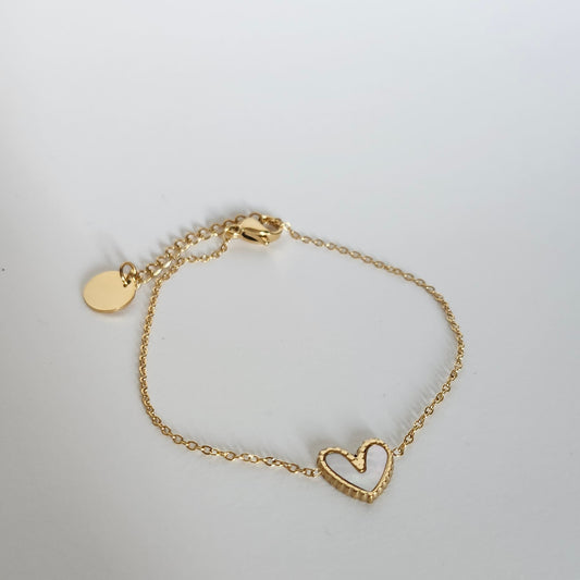 Bracelet Coeur blanc