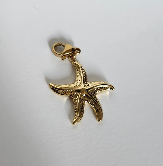 Charms étoile de mer doré