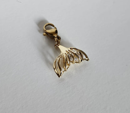 Charms queue de sirène doré avec strass