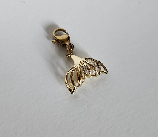 Charms queue de sirène doré avec strass
