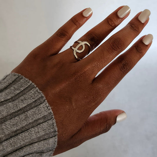 Bague emmélé argenté
