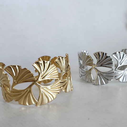 Bracelet jonc gingko