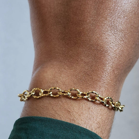 Bracelet Charms martelé