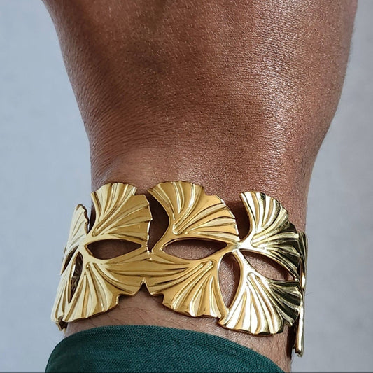 Bracelet jonc gingko