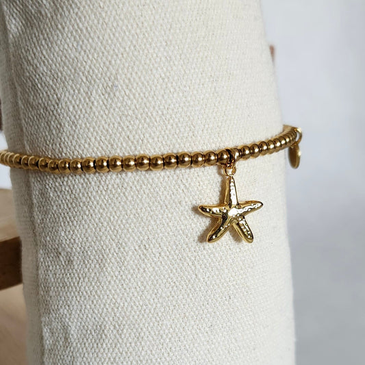 Bracelet étoile de mer perlé