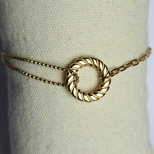 Bracelet cercle doré