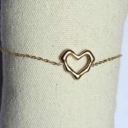 Bracelet Coeur finition courbé