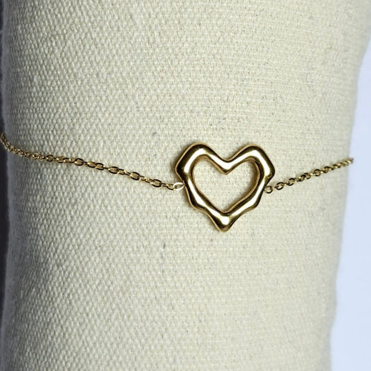 Bracelet Coeur finition courbé