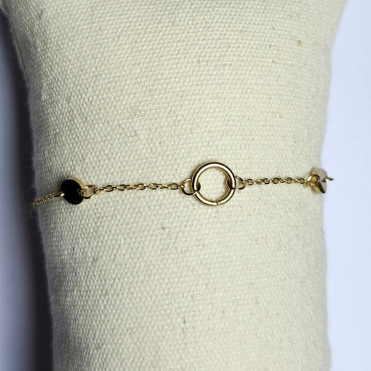 Bracelet anneau doré