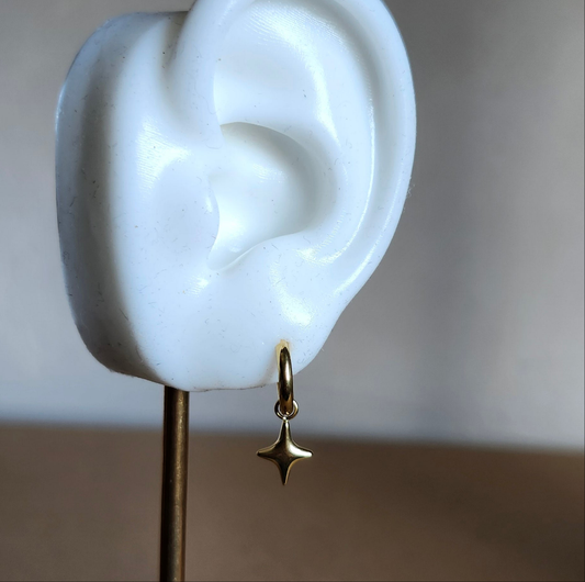 Boucles d'oreilles étoile pendante