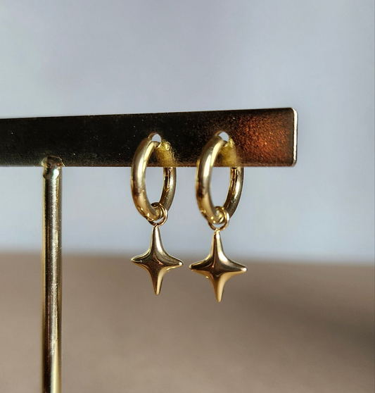 Boucles d'oreilles étoile pendante