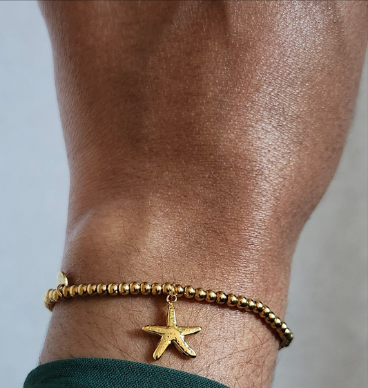 Bracelet étoile de mer perlé