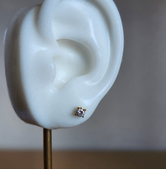 Boucles d'oreilles puce strass