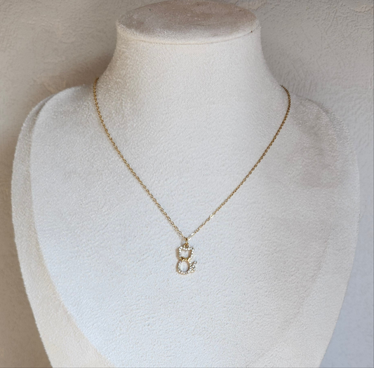 Collier fin chat élégant