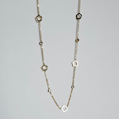 Collier fleur fine à strass