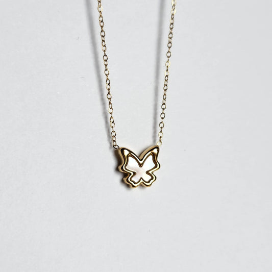 Collier fin papillon