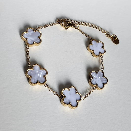 Bracelet Fleur blanche