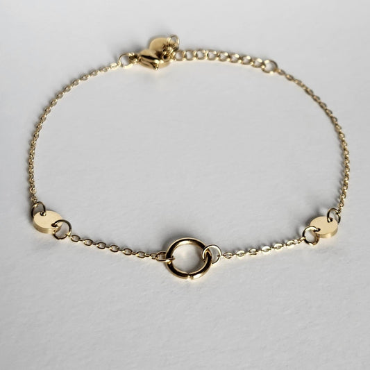 Bracelet anneau doré
