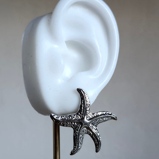 Boucle étoile de mer argenté
