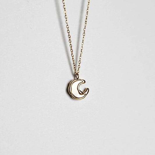 Collier fin croissant de lune